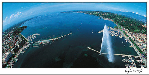 Genève - La rade et le Jet d'eau, Switzerland