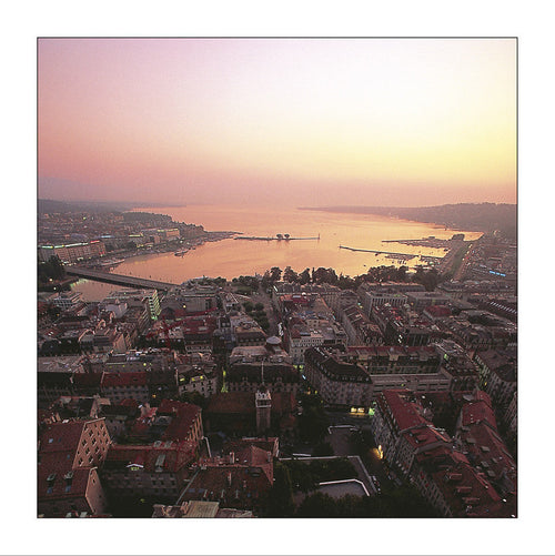 Carte de voeux - Geneva, - Vue depuis la cathédrale Saint-Pierre, Switzerland