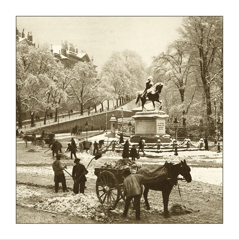 Carte de voeux de Geneva, la place Neuve vers 1905, Switzerland