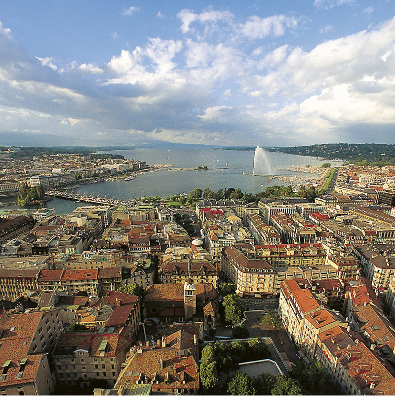 Carte de voeux de Geneva - Vue depuis la cathédrale Saint-Pierre, Switzerland