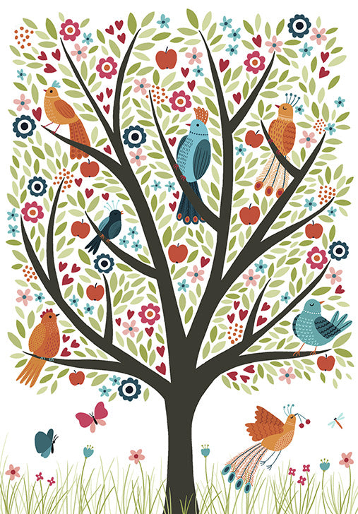 Tree with peacocks_greetings card_690059